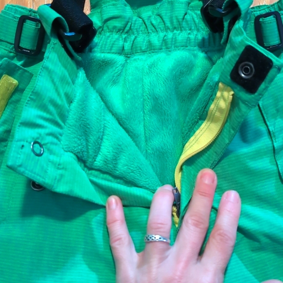 Kiltec Removable Bib Snowpants US 3-4 Kids Water Resistant Windproof Lime Green - Picture 6 of 10